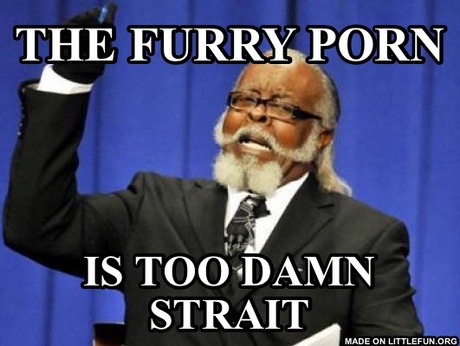 Too Damn High: The furry p*rn , Is too damn strait