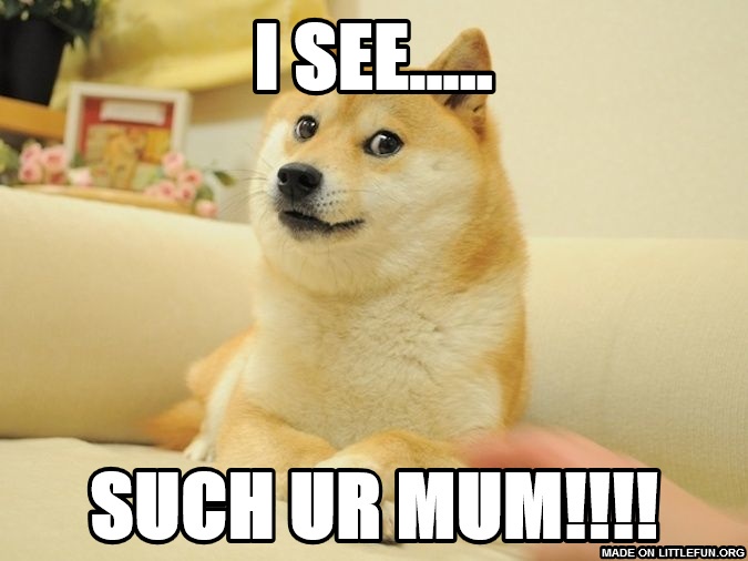 Doge: I see....., SUCH UR MUM!!!!