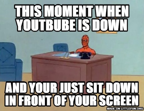 Spiderman Computer Desk: this moment when youtbube is down, and your just sit down in front of your  screen