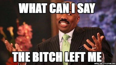 Steve Harvey: What can I say , The b*tch left me 