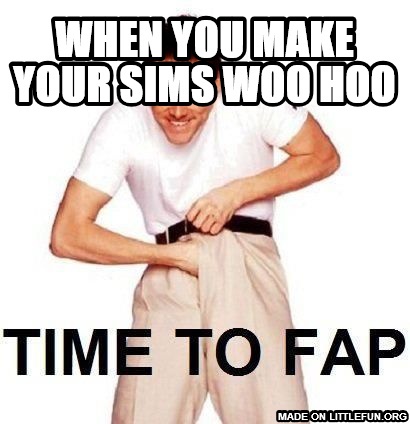 Time To Fap: when you make your sims woo hoo