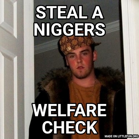 Sc*mbag Steve: Steal a n*ggers, Welfare check