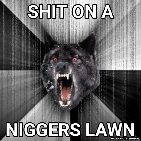 Insanity Wolf: Sh*t on a, N*ggers lawn